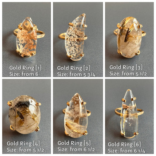 Small mixed-shape garden quartz ring