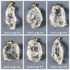 Raw crystal quartz pendant