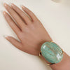Amazonite oval cuff bracelet