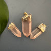 Pink lemurian point pendant