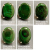 Malachite oval cabochon ring