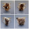 Smoky quartz cluster cuff bracelet