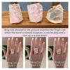 Freeform faceted rose quartz ring
