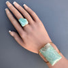 Amazonite baguette cuff bracelet