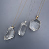 Oversized freeform faceted crystal pendant