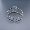 Freeform faceted crystal cuff bracelet