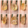 Oversized raw citrine chunky statement ring