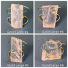 Chunky freeform faceted rose quartz statement cuff bracelet