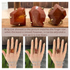 Freeform faceted red jasper ring