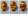 Tiger's eye oval cabochon ring