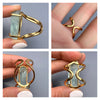 Large raw aquamarine gem ring