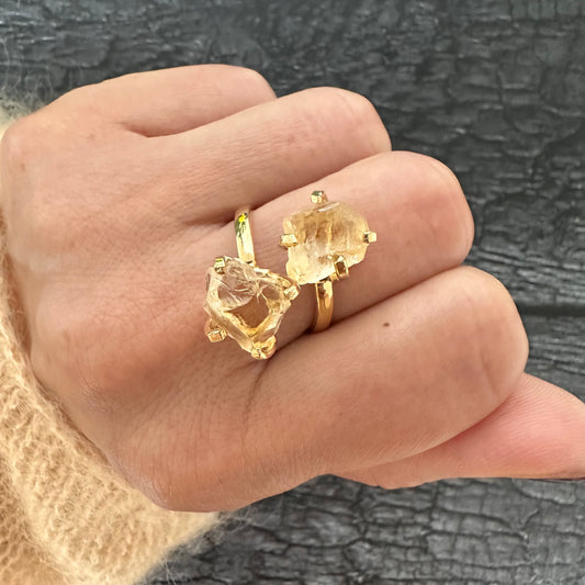 Duo citrine ring