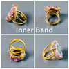 Small amethyst stalactite statement ring