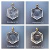 Crystal hexagon pendant