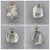 Oversized freeform faceted crystal pendant