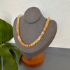Shaded citrine heishi knotted necklace