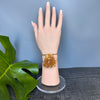 Druzy citrine cuff bracelet