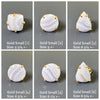 Blue lace agate mixed-shape cabochon rings