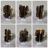 Raw black tourmaline bar crystal ring
