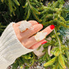 Druzy crystal quartz cluster cuff ring