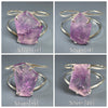 Amethyst freeform faceted cuff bracelet