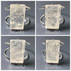 Medium faceted crystal rectangle cuff bracelet