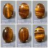 Tiger's eye oval cabochon ring