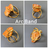 Tangerine crystal cluster statement ring