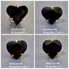 Black obsidian faceted heart ring