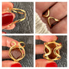 Freeform faceted red jasper ring