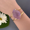 Raw amethyst cuff bracelet