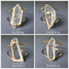 Chunky Lemurian crystal statement cuff bracelet