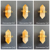 Double-terminated citrine connector necklace