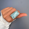 Larimar rectangle cabochon ring