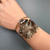 Smoky quartz cluster cuff bracelet