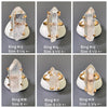 Small aura Lemurian crystal point ring