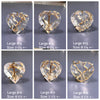 Faceted heart crystal arc ring