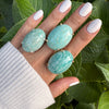 Amazonite oval cabochon ring