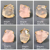 Freeform faceted rose quartz crystal ring
