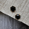 Black onyx hexagon studs