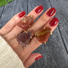 Freeform faceted red jasper ring