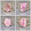 Amethyst freeform faceted cuff bracelet