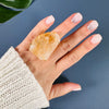 Golden healer faceted freeform chunky ring