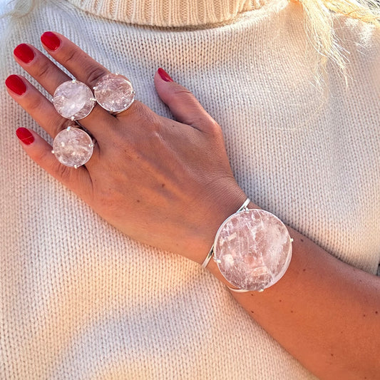 Crystal circle cuff bracelet