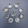Small crystal hexagon pendant