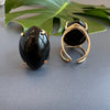 Black onyx marquise ring