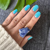 Freeform faceted sodalite ring