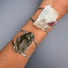 Raw tourmaline in matrix cuff bracelet
