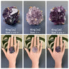 Large druzy amethyst rosette statement ring