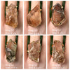 Freeform faceted chunky lodolite quartz crystal statement ring